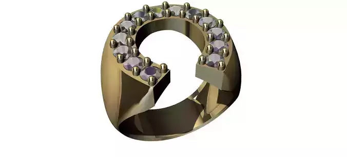Horseshoe Ring 3D print model