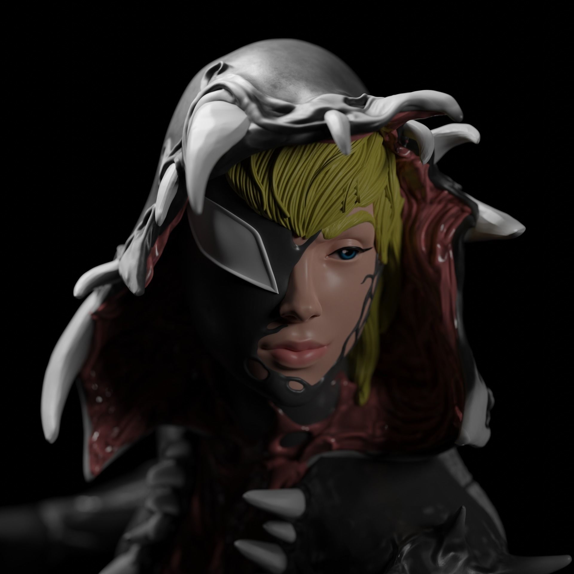 Gwenom statue 3D print model_7