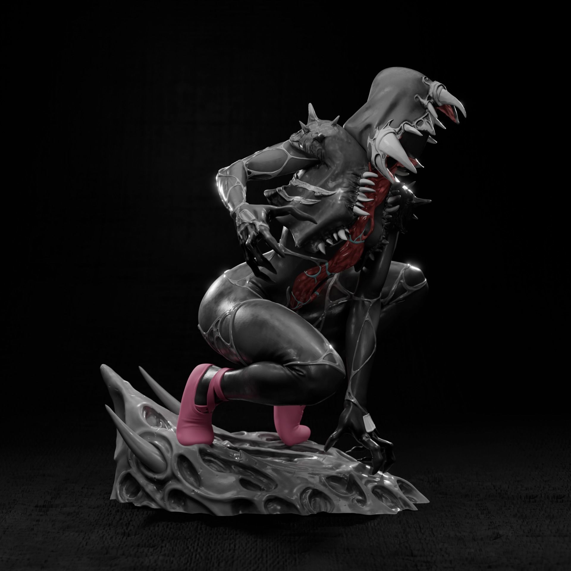 Gwenom statue 3D print model_2