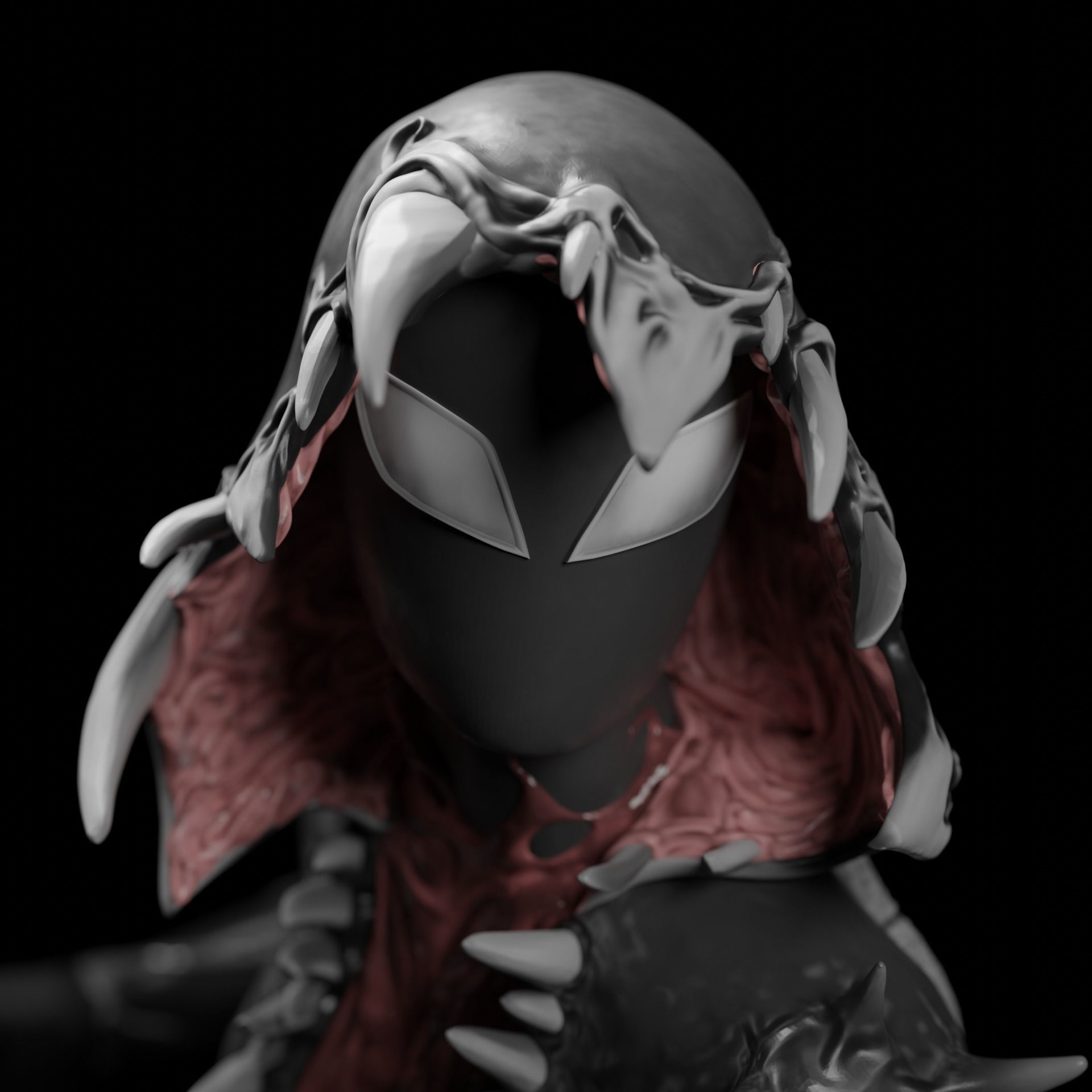 Gwenom statue 3D print model_8