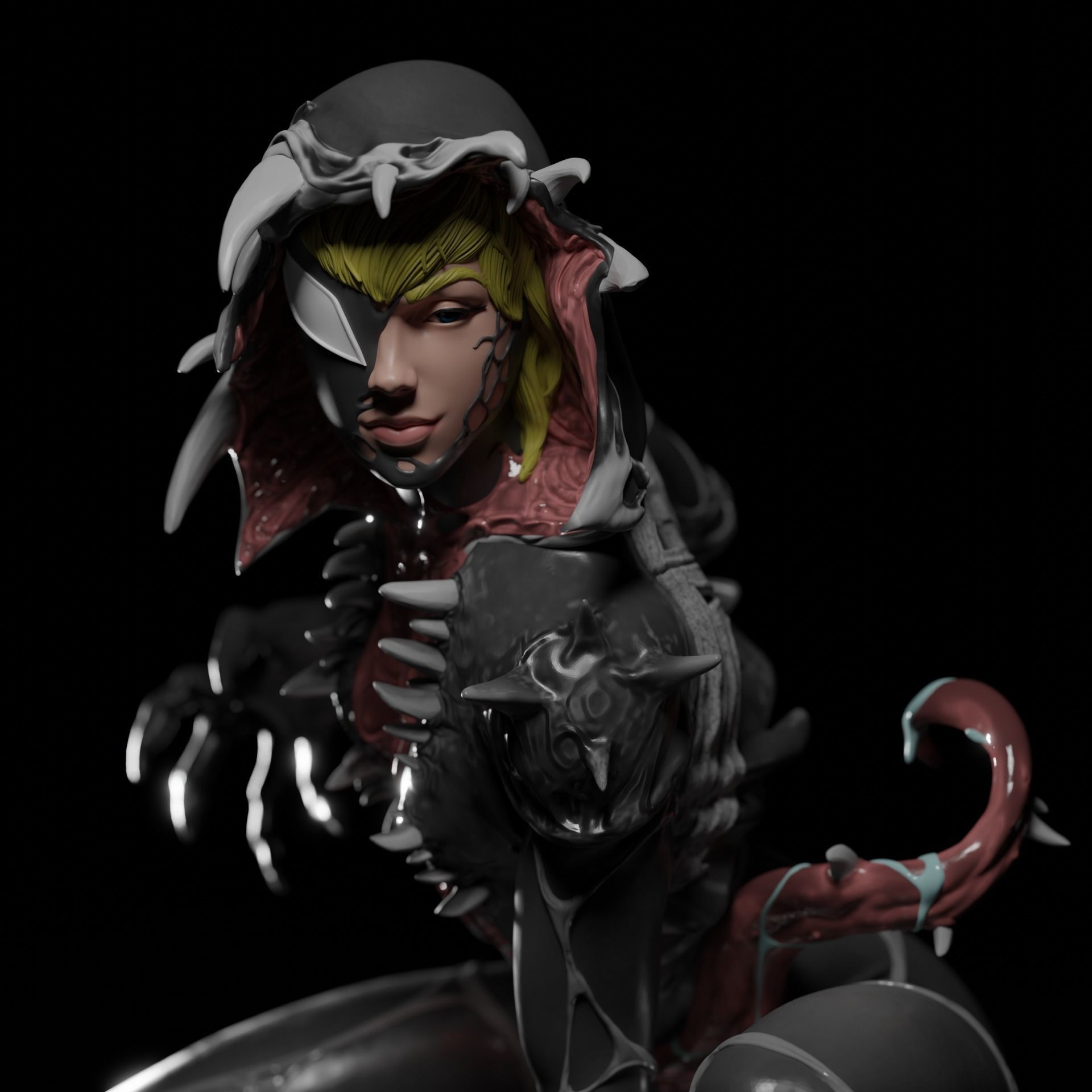 Gwenom statue 3D print model_1