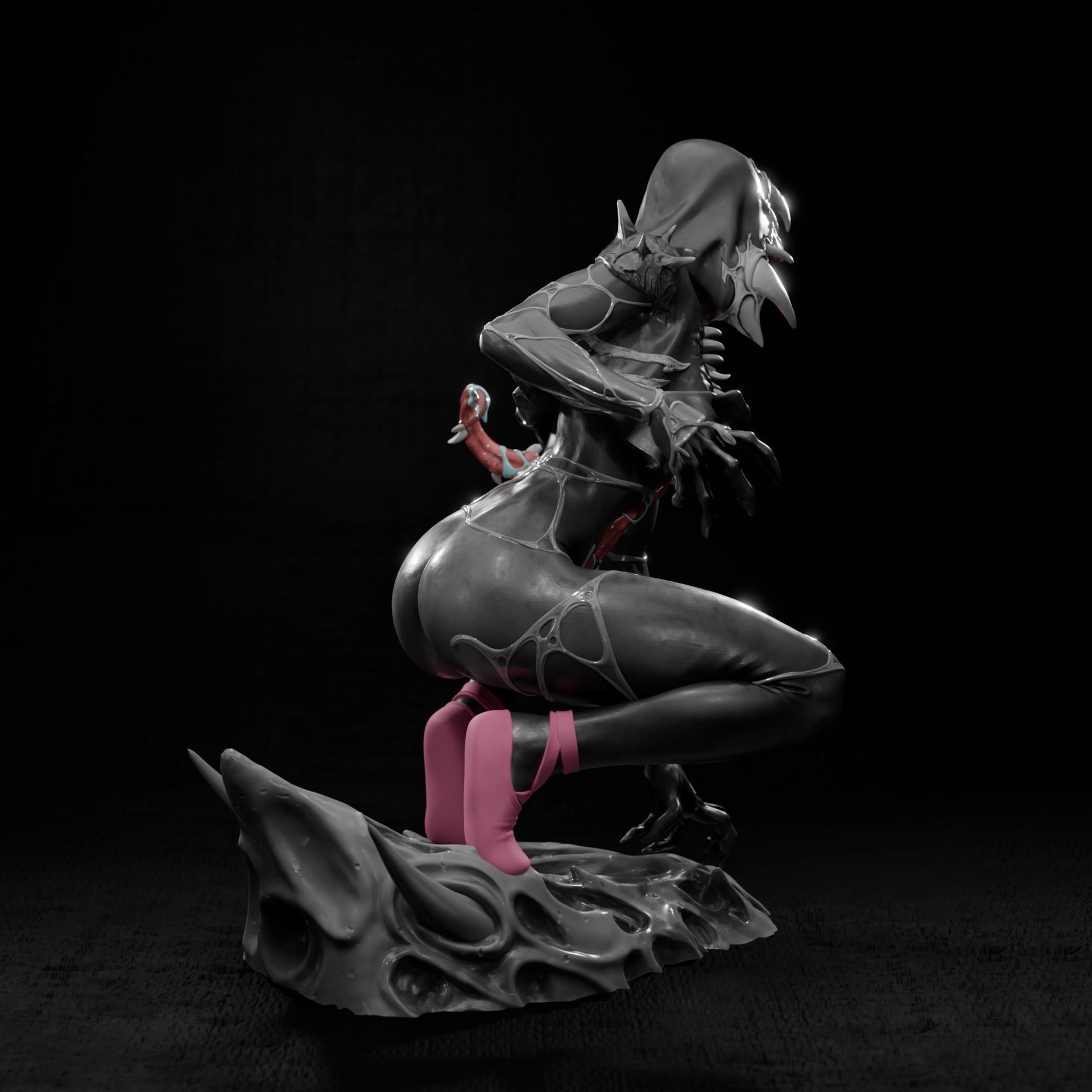 Gwenom statue 3D print model_4