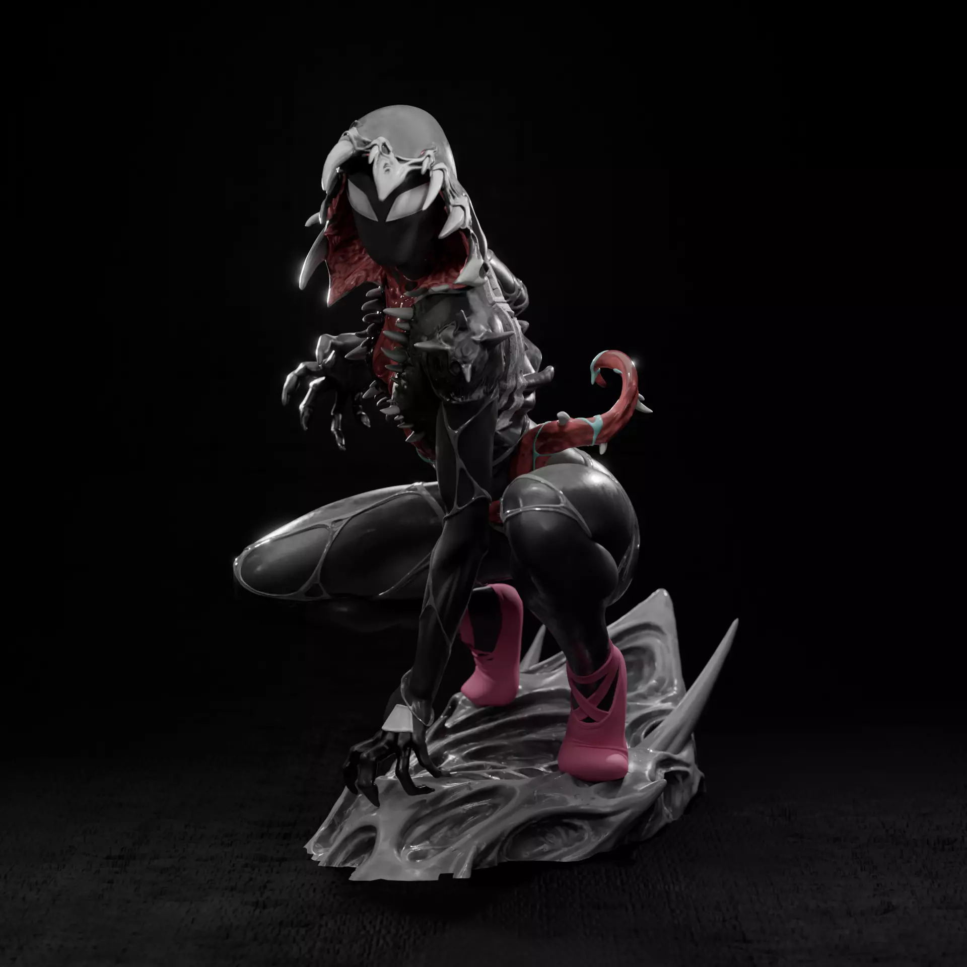 Gwenom statue 3D print model_0