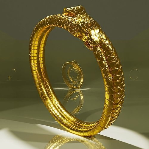 Ouroboros Snake ring 3D print model