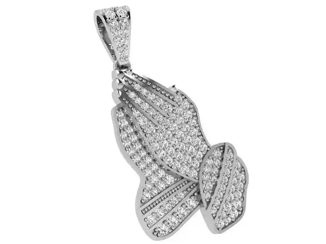 Pray French Pave Pendant 4252