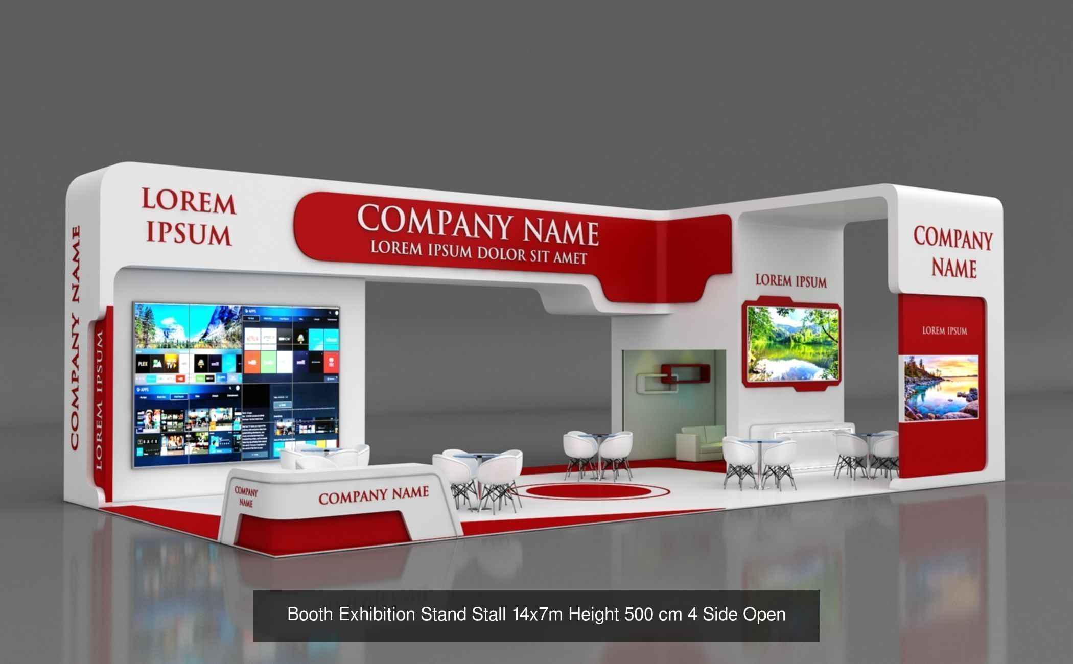 150 Exhibition Stand Stall Booth 150 3D model 3D Model Collection_113