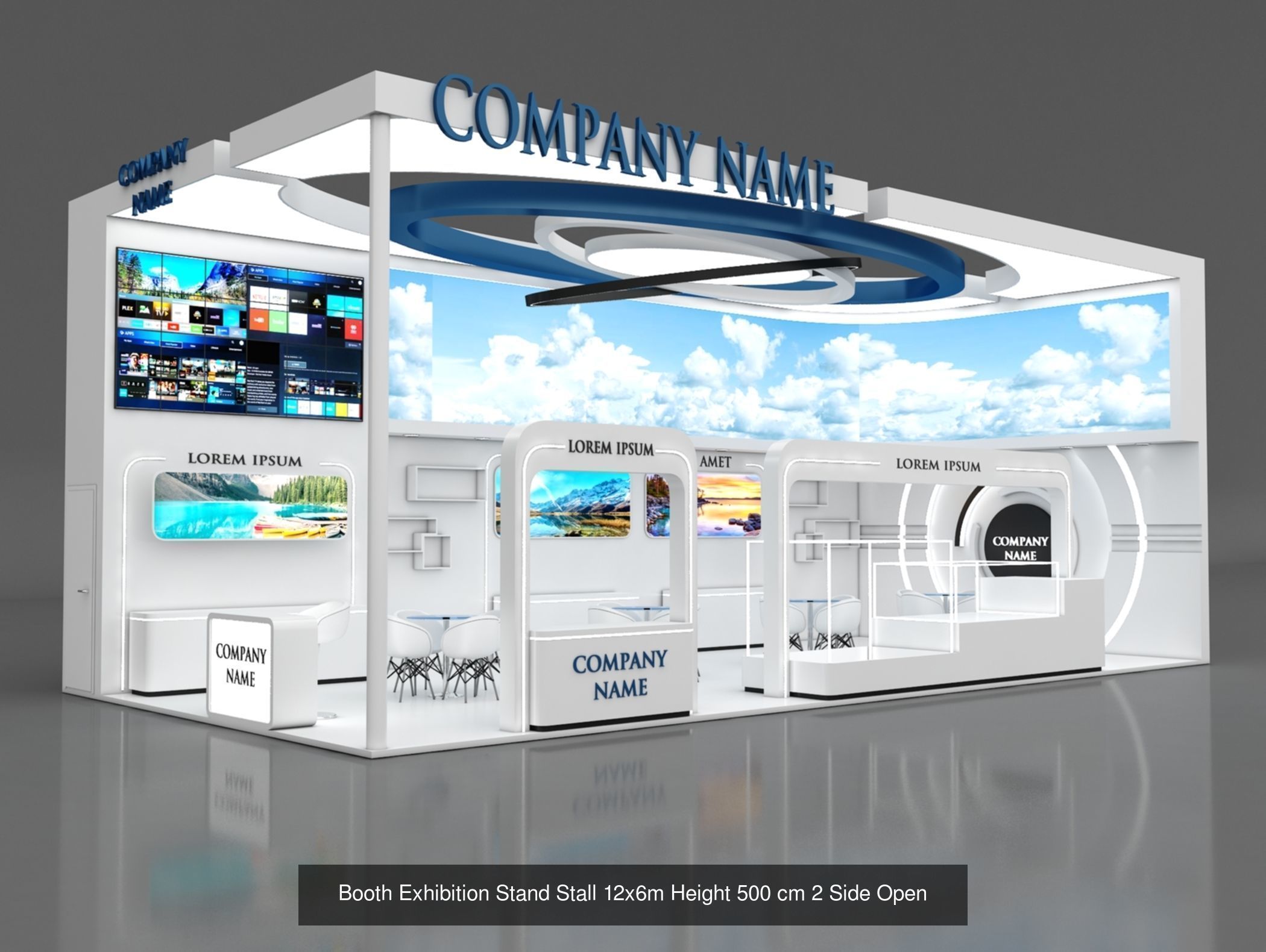 150 Exhibition Stand Stall Booth 150 3D model 3D Model Collection_168
