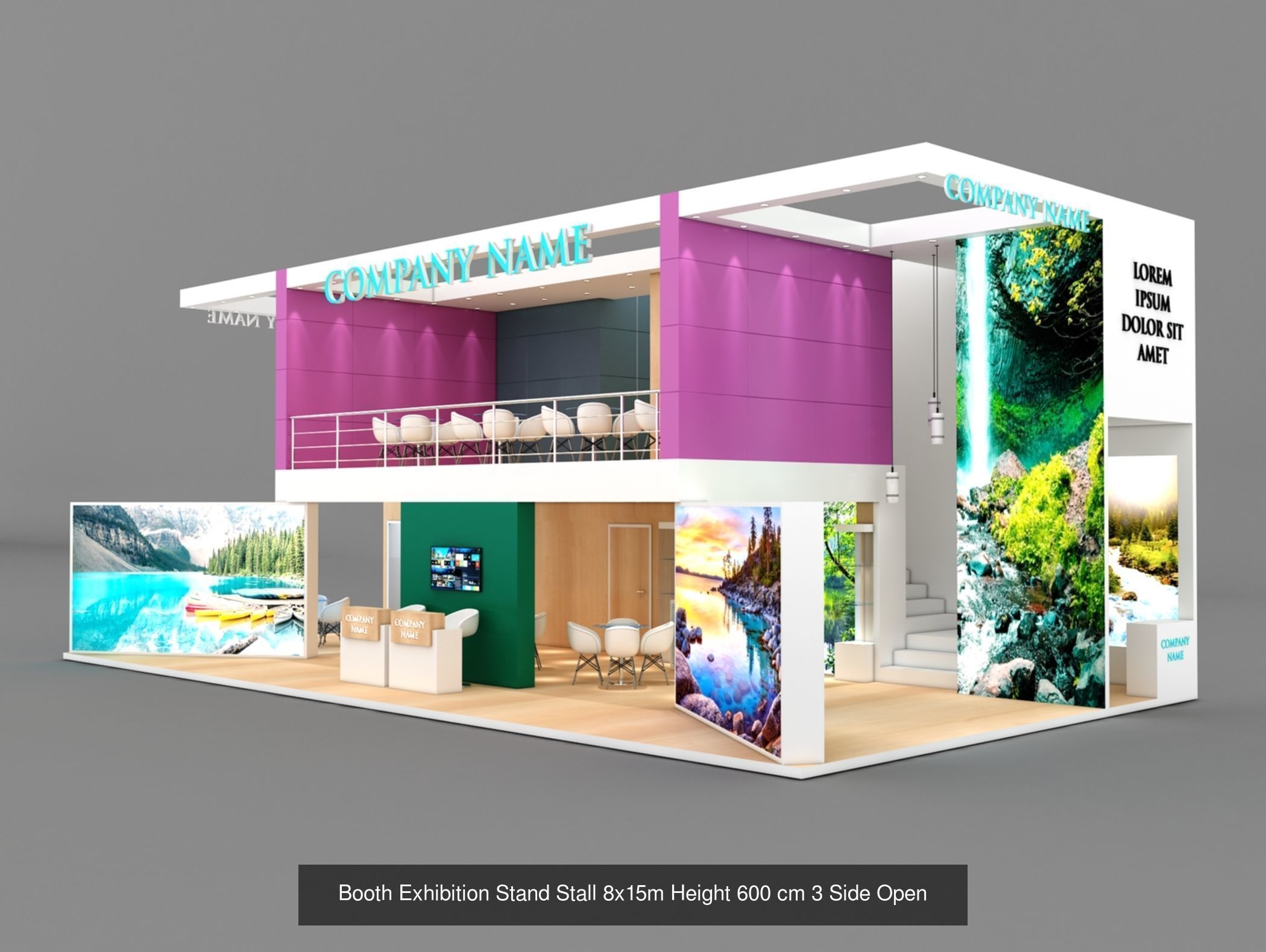 150 Exhibition Stand Stall Booth 150 3D model 3D Model Collection_148