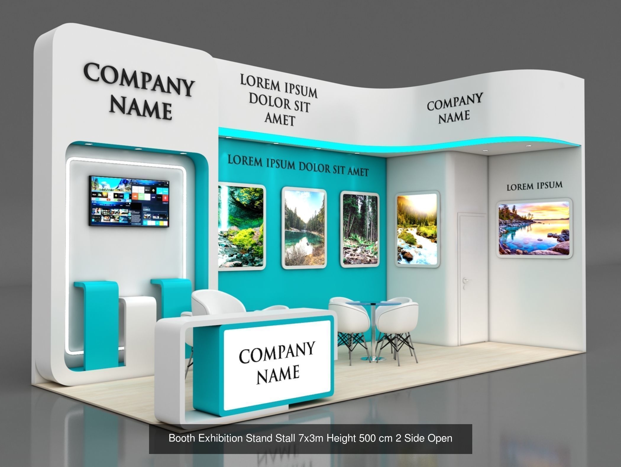 150 Exhibition Stand Stall Booth 150 3D model 3D Model Collection_88