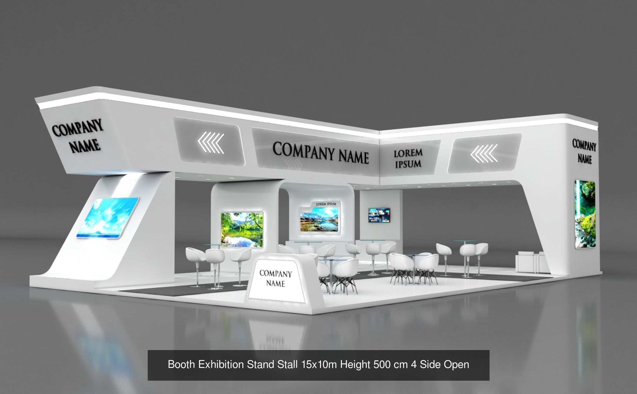 150 Exhibition Stand Stall Booth 150 3D model 3D Model Collection_130