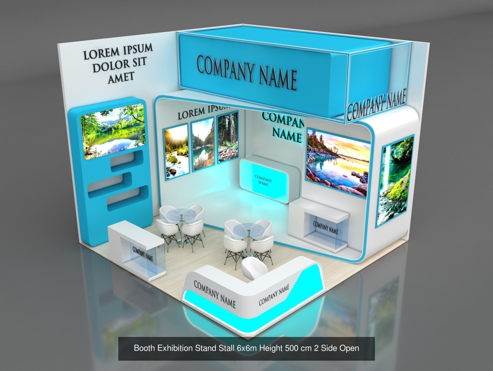 150 Exhibition Stand Stall Booth 150 3D model 3D Model Collection_71