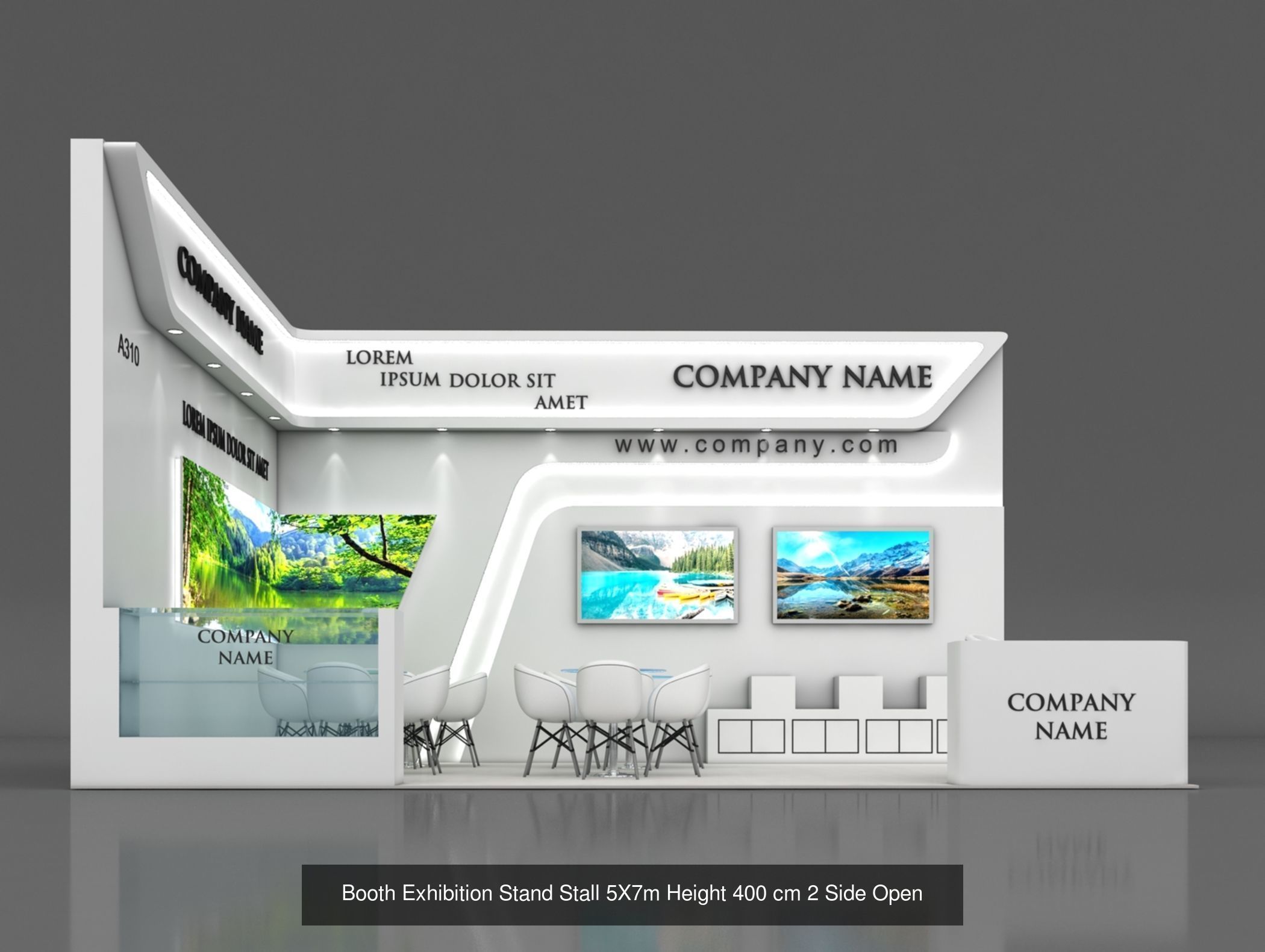 150 Exhibition Stand Stall Booth 150 3D model 3D Model Collection_44