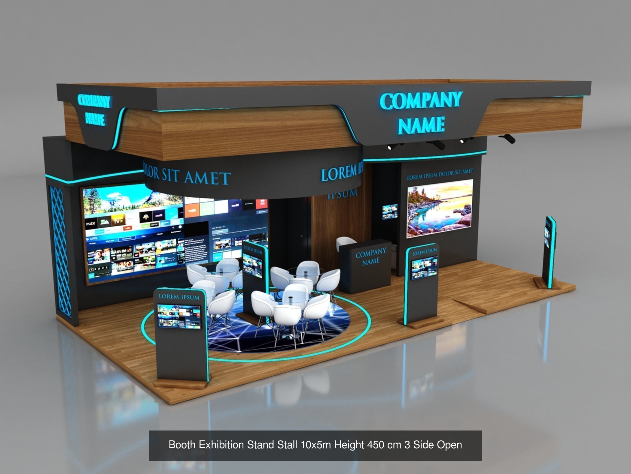 150 Exhibition Stand Stall Booth 150 3D model 3D Model Collection_150