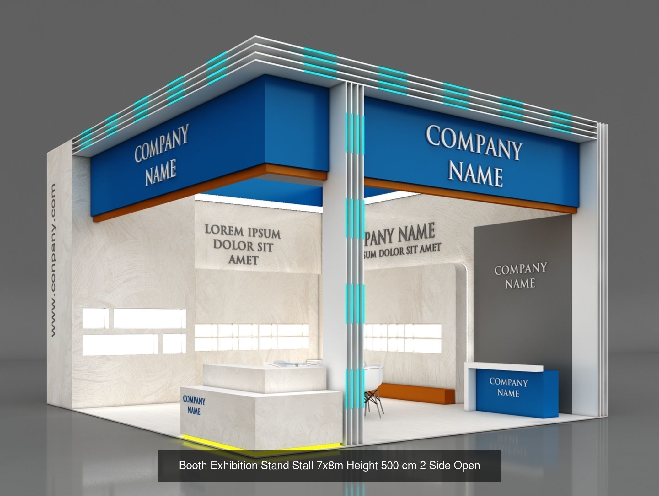 150 Exhibition Stand Stall Booth 150 3D model 3D Model Collection_84