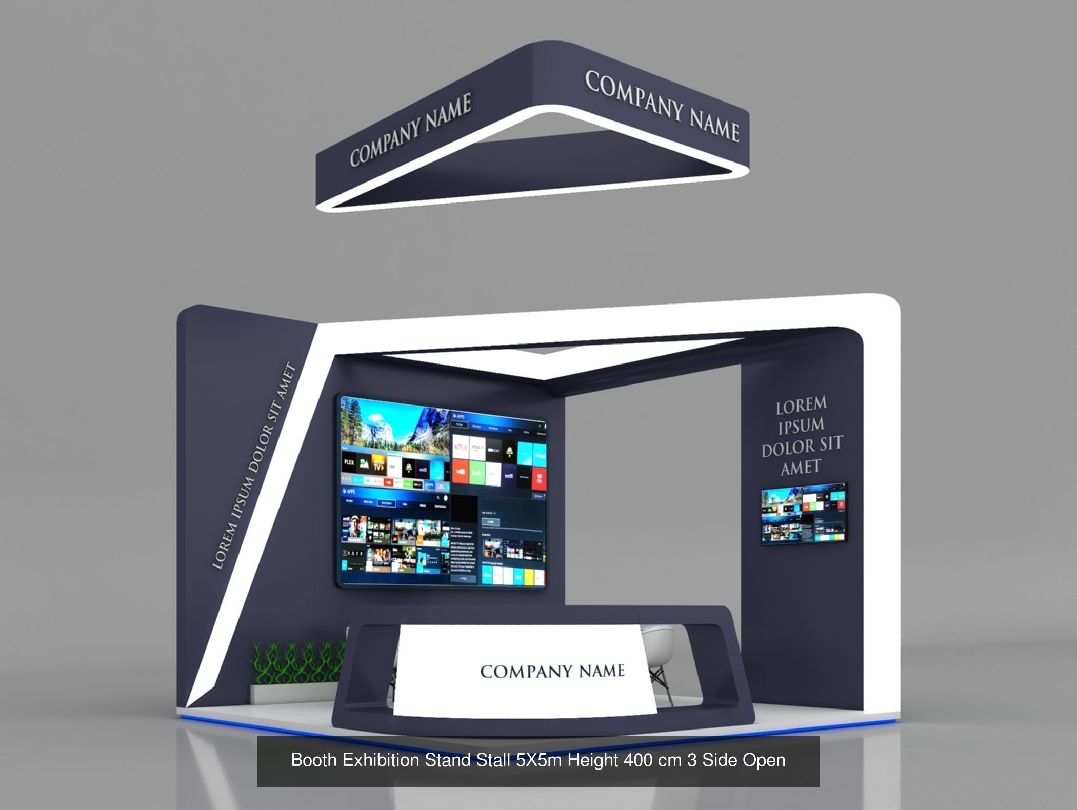 150 Exhibition Stand Stall Booth 150 3D model 3D Model Collection_46