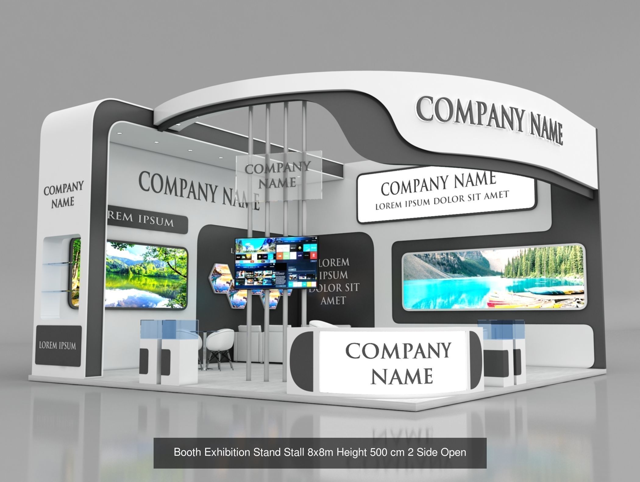 150 Exhibition Stand Stall Booth 150 3D model 3D Model Collection_53