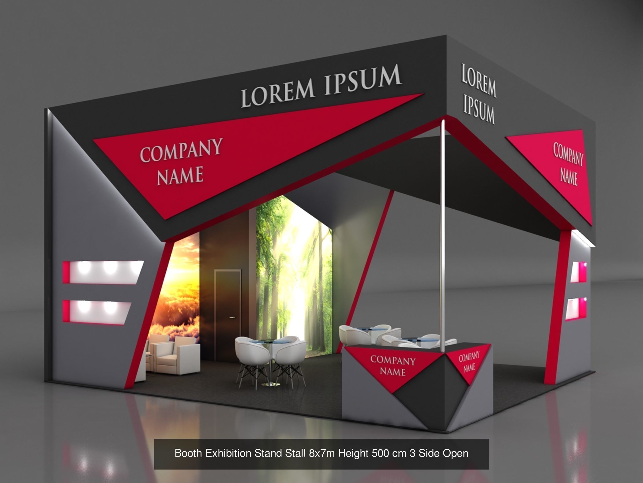 150 Exhibition Stand Stall Booth 150 3D model 3D Model Collection_111