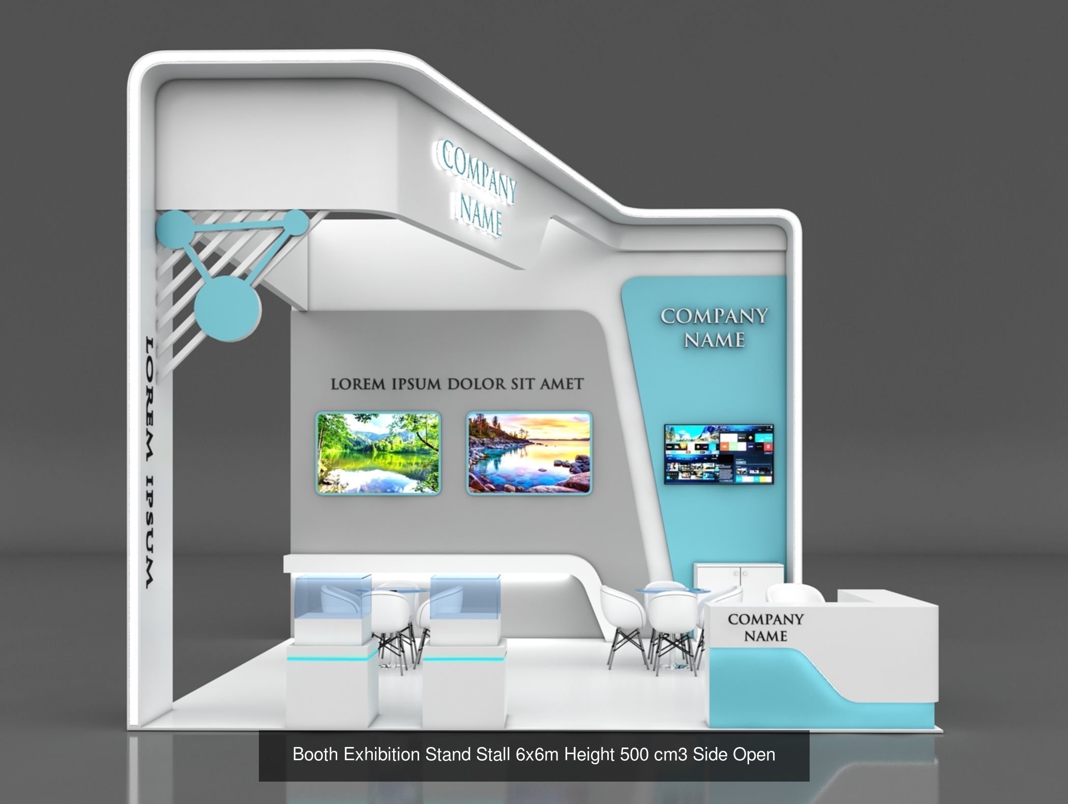 150 Exhibition Stand Stall Booth 150 3D model 3D Model Collection_70