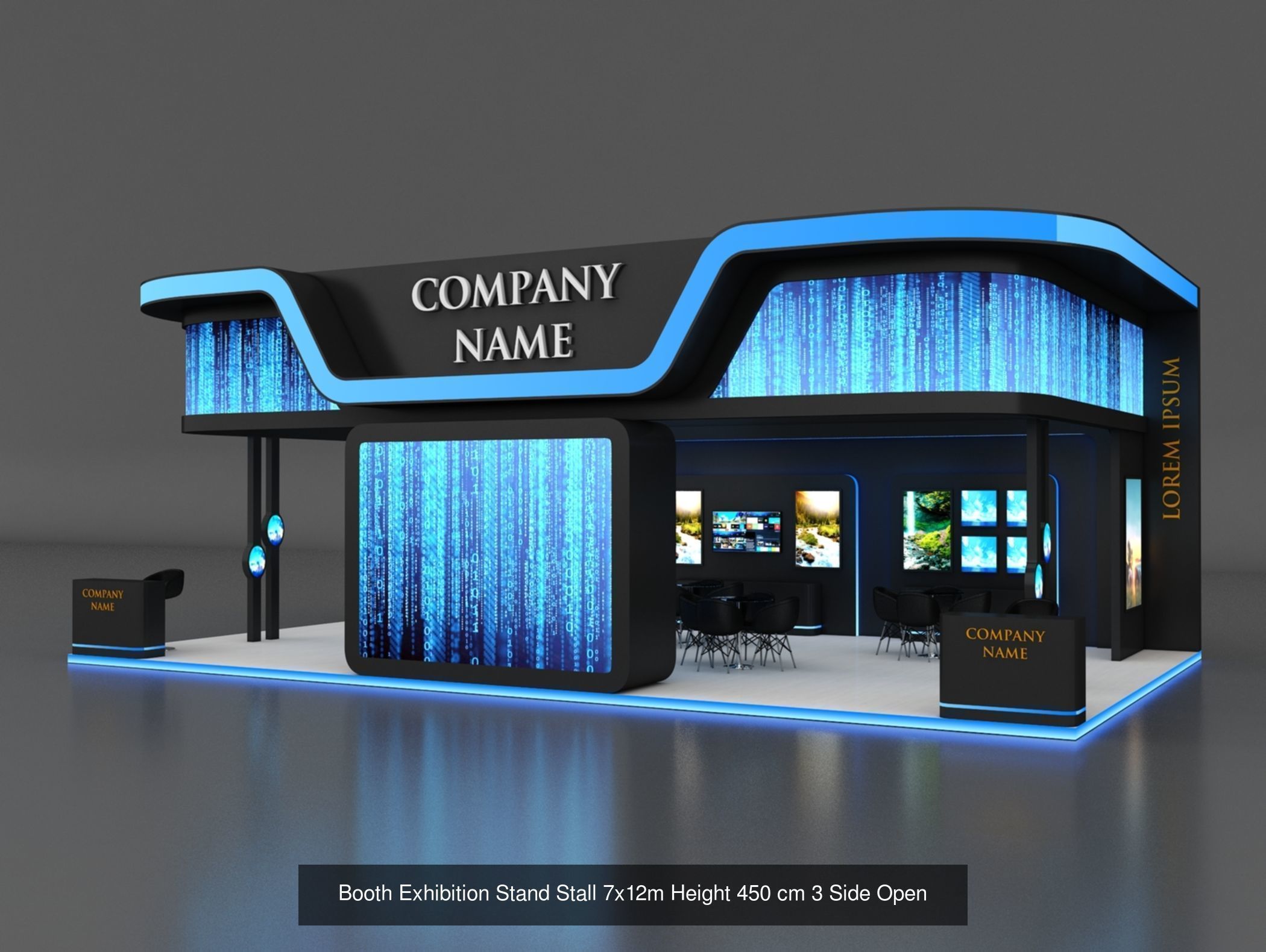 150 Exhibition Stand Stall Booth 150 3D model 3D Model Collection_104