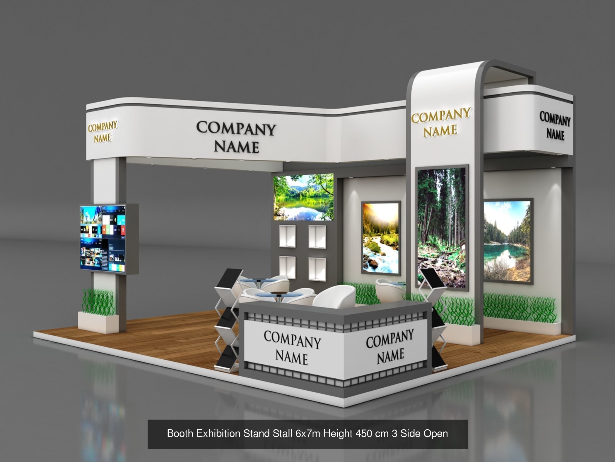 150 Exhibition Stand Stall Booth 150 3D model 3D Model Collection_96