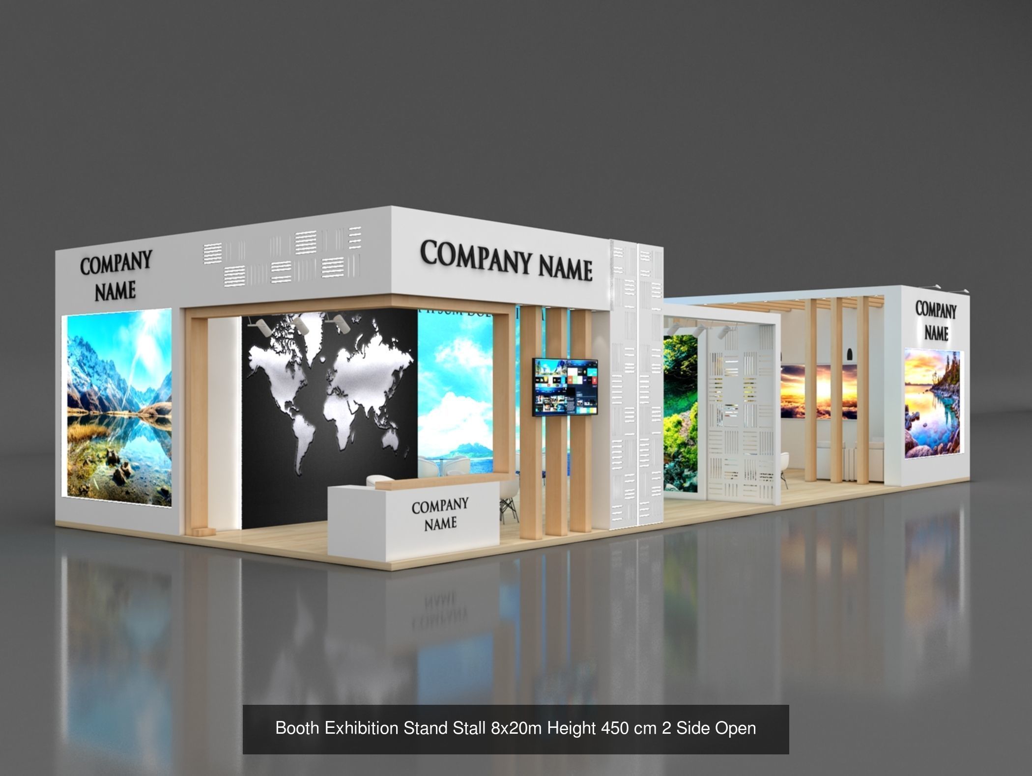 150 Exhibition Stand Stall Booth 150 3D model 3D Model Collection_102