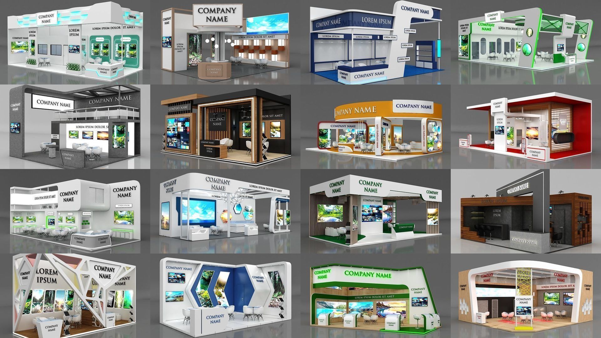 150 Exhibition Stand Stall Booth 150 3D model 3D Model Collection_15
