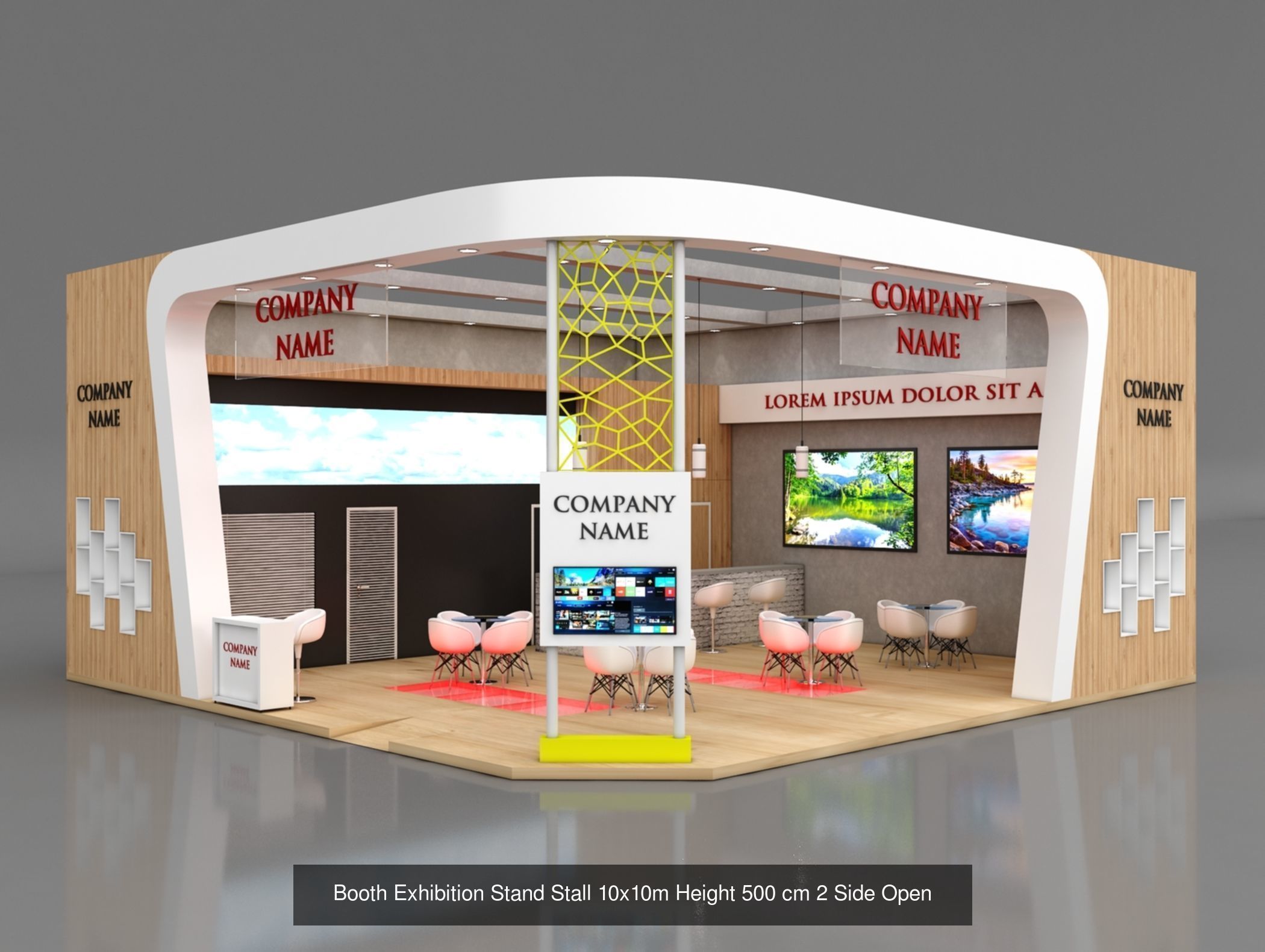 150 Exhibition Stand Stall Booth 150 3D model 3D Model Collection_147