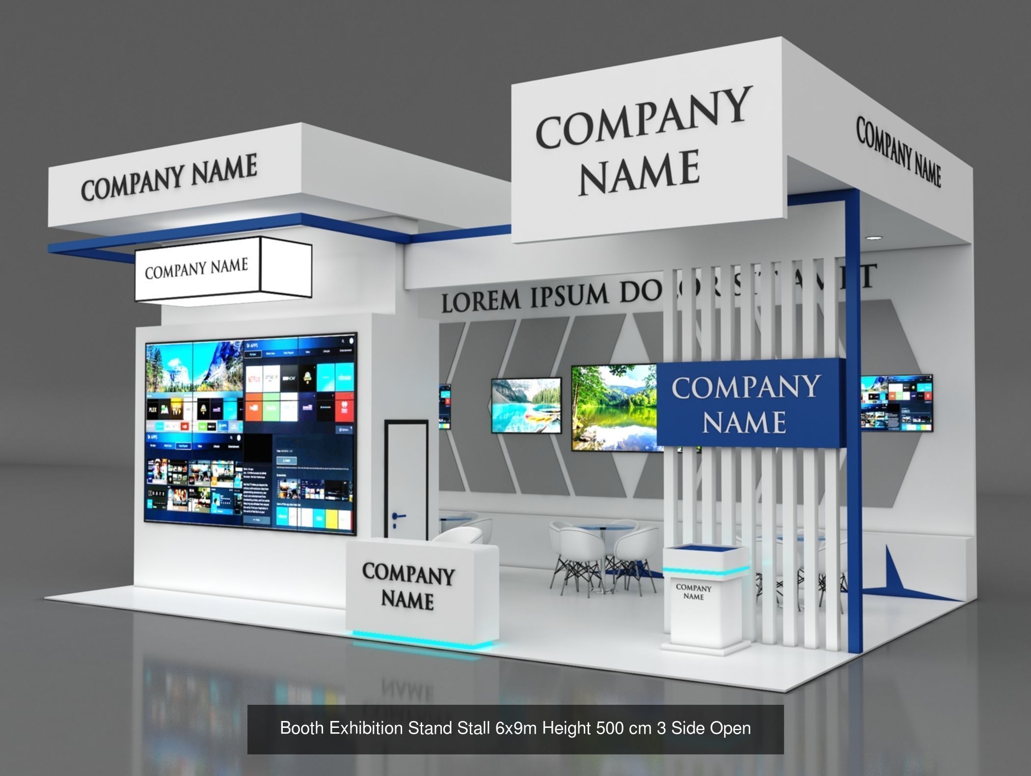 150 Exhibition Stand Stall Booth 150 3D model 3D Model Collection_91