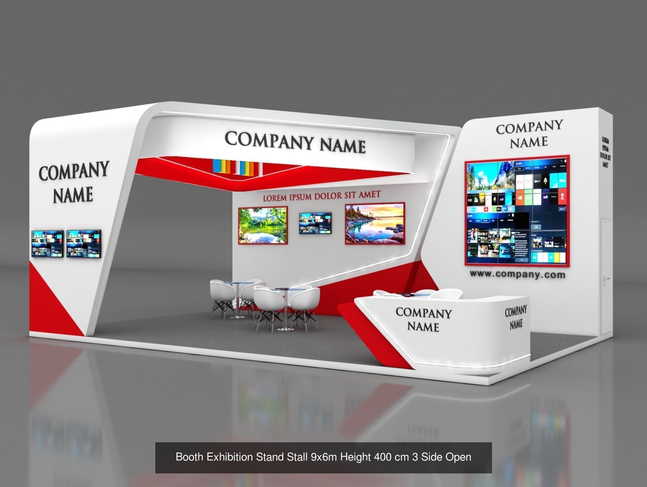 150 Exhibition Stand Stall Booth 150 3D model 3D Model Collection_122