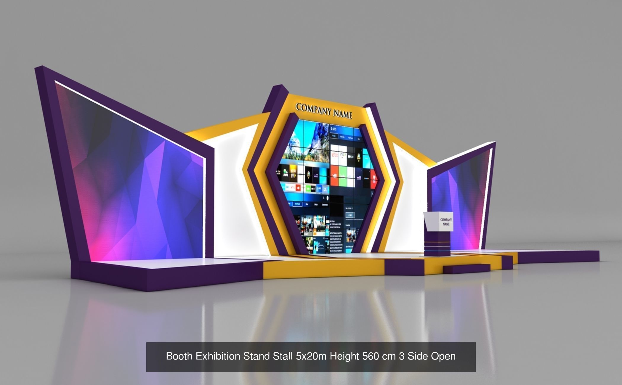 150 Exhibition Stand Stall Booth 150 3D model 3D Model Collection_123