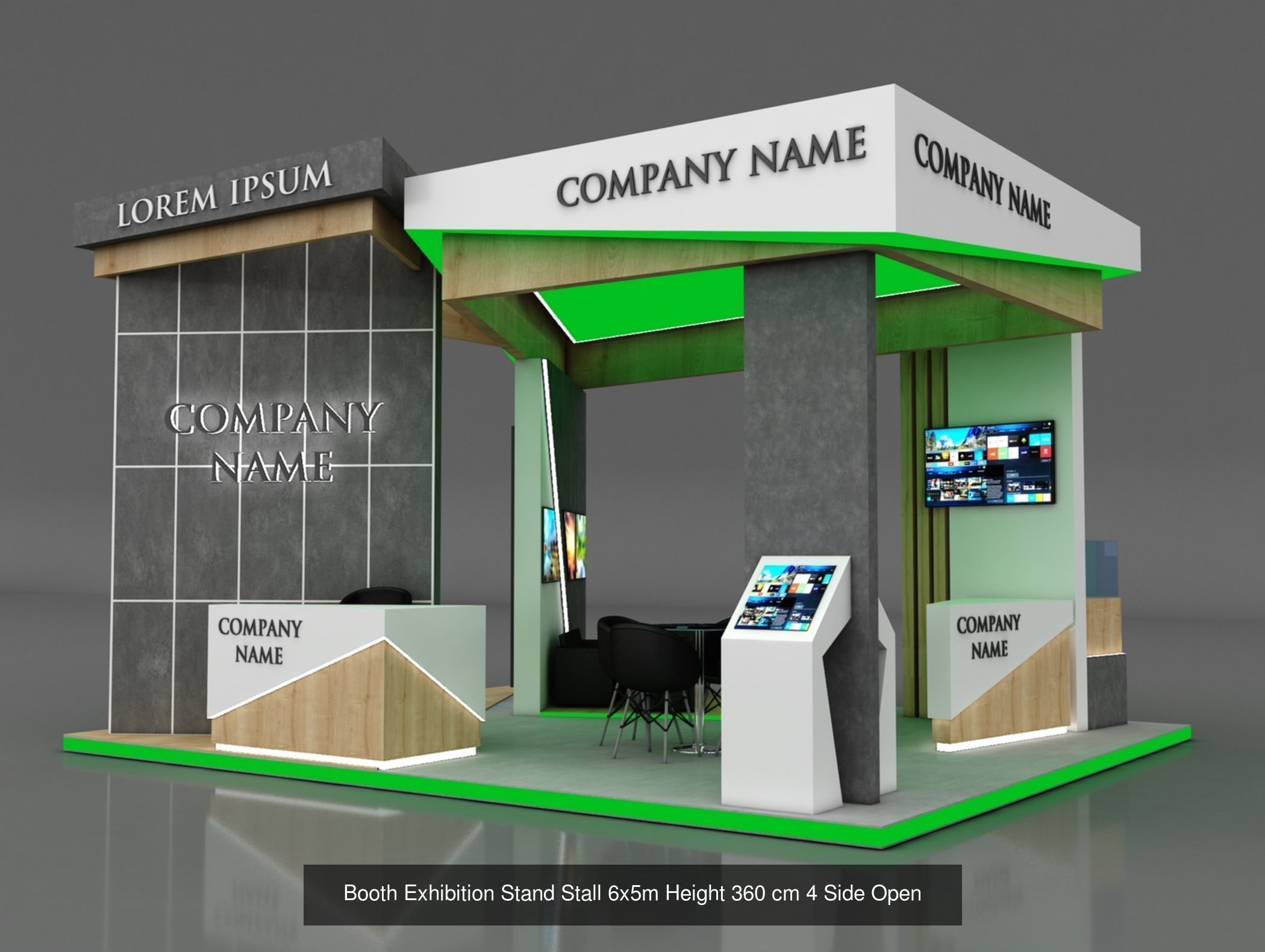 150 Exhibition Stand Stall Booth 150 3D model 3D Model Collection_153