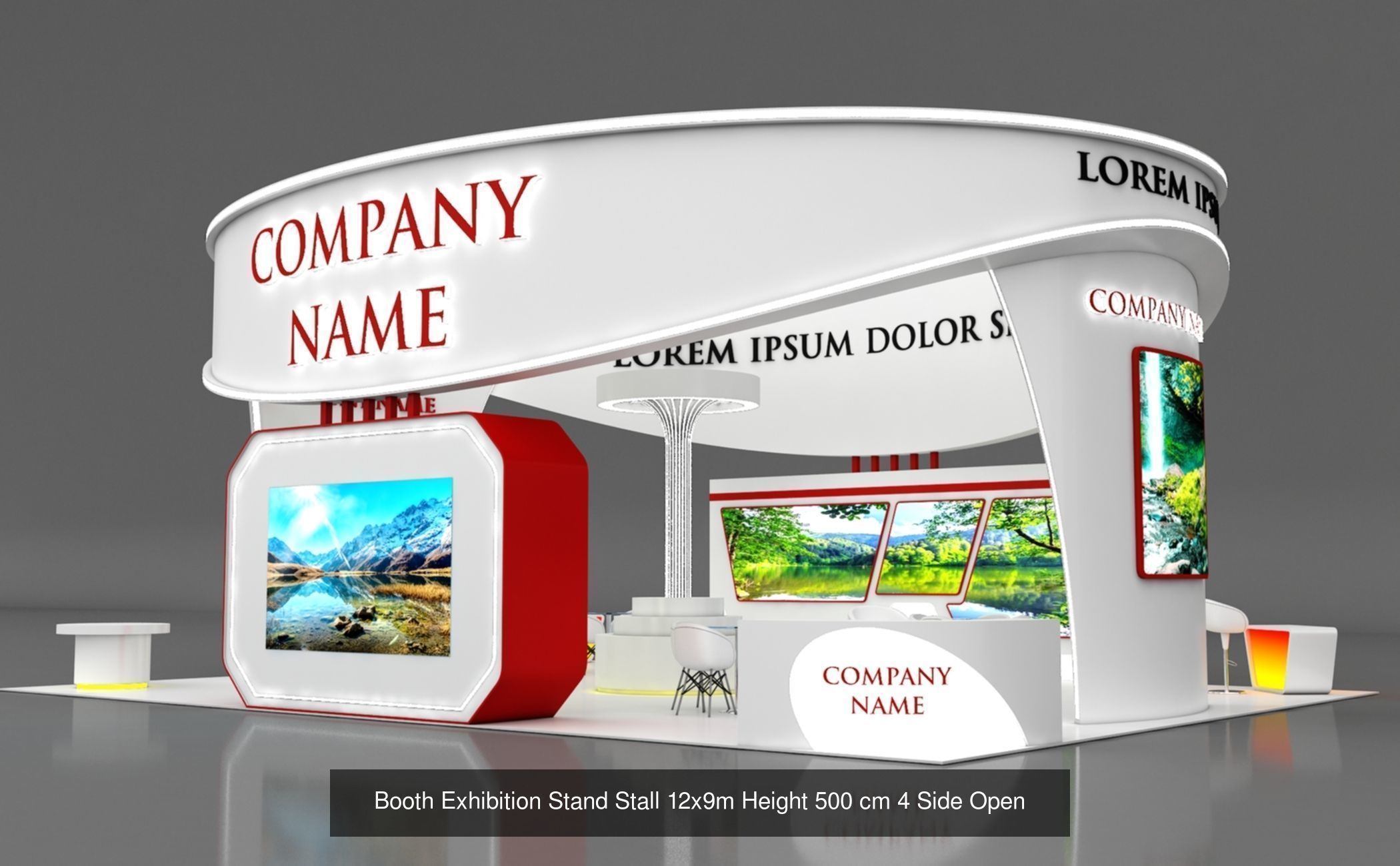 150 Exhibition Stand Stall Booth 150 3D model 3D Model Collection_164