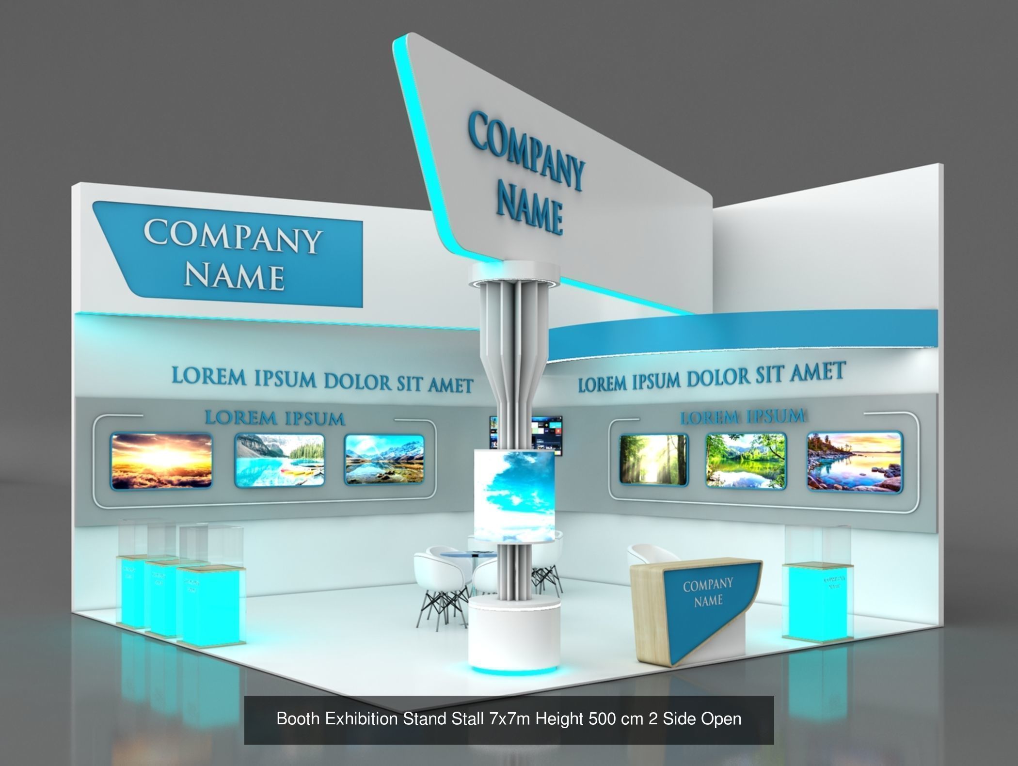 150 Exhibition Stand Stall Booth 150 3D model 3D Model Collection_85