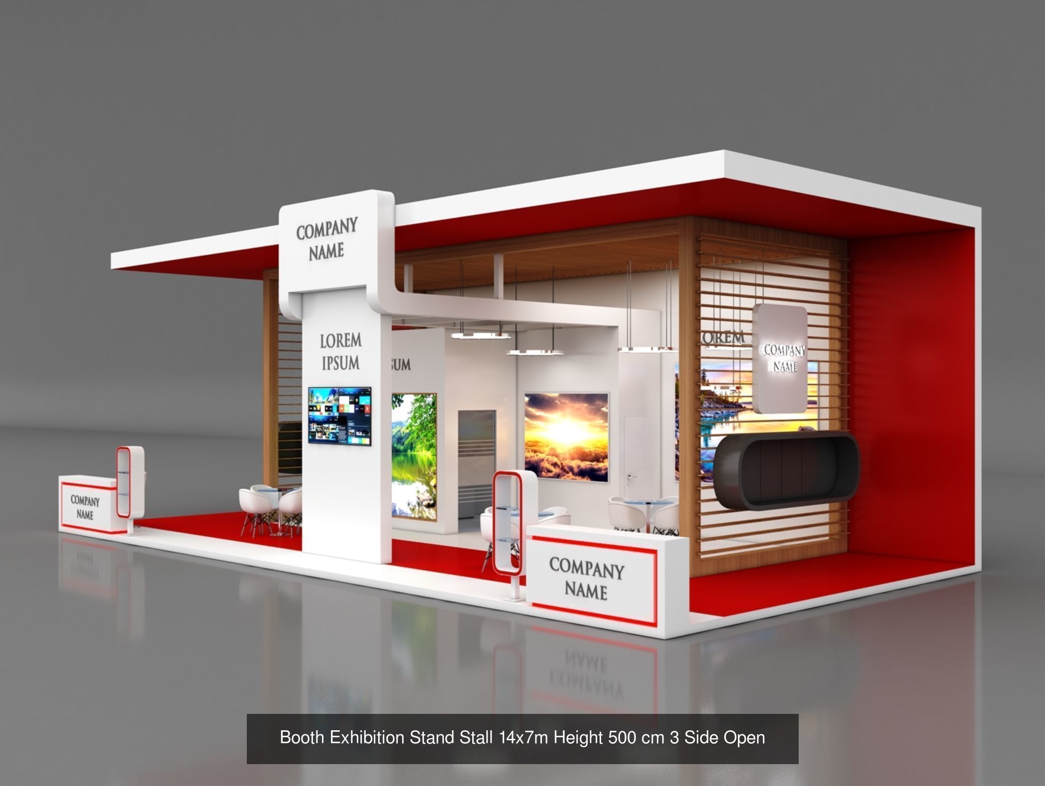 150 Exhibition Stand Stall Booth 150 3D model 3D Model Collection_139