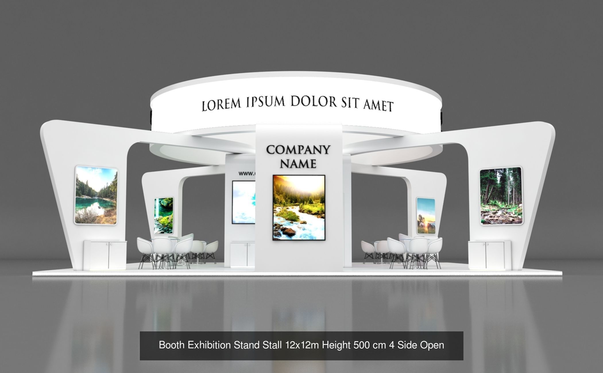 150 Exhibition Stand Stall Booth 150 3D model 3D Model Collection_163