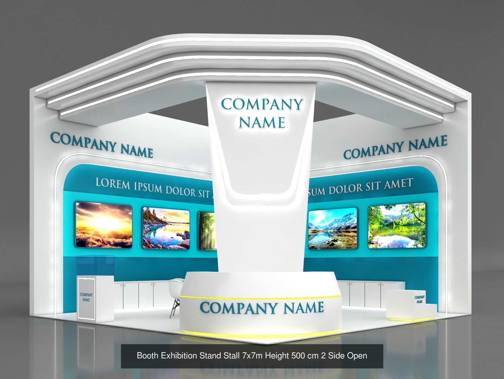 150 Exhibition Stand Stall Booth 150 3D model 3D Model Collection_86