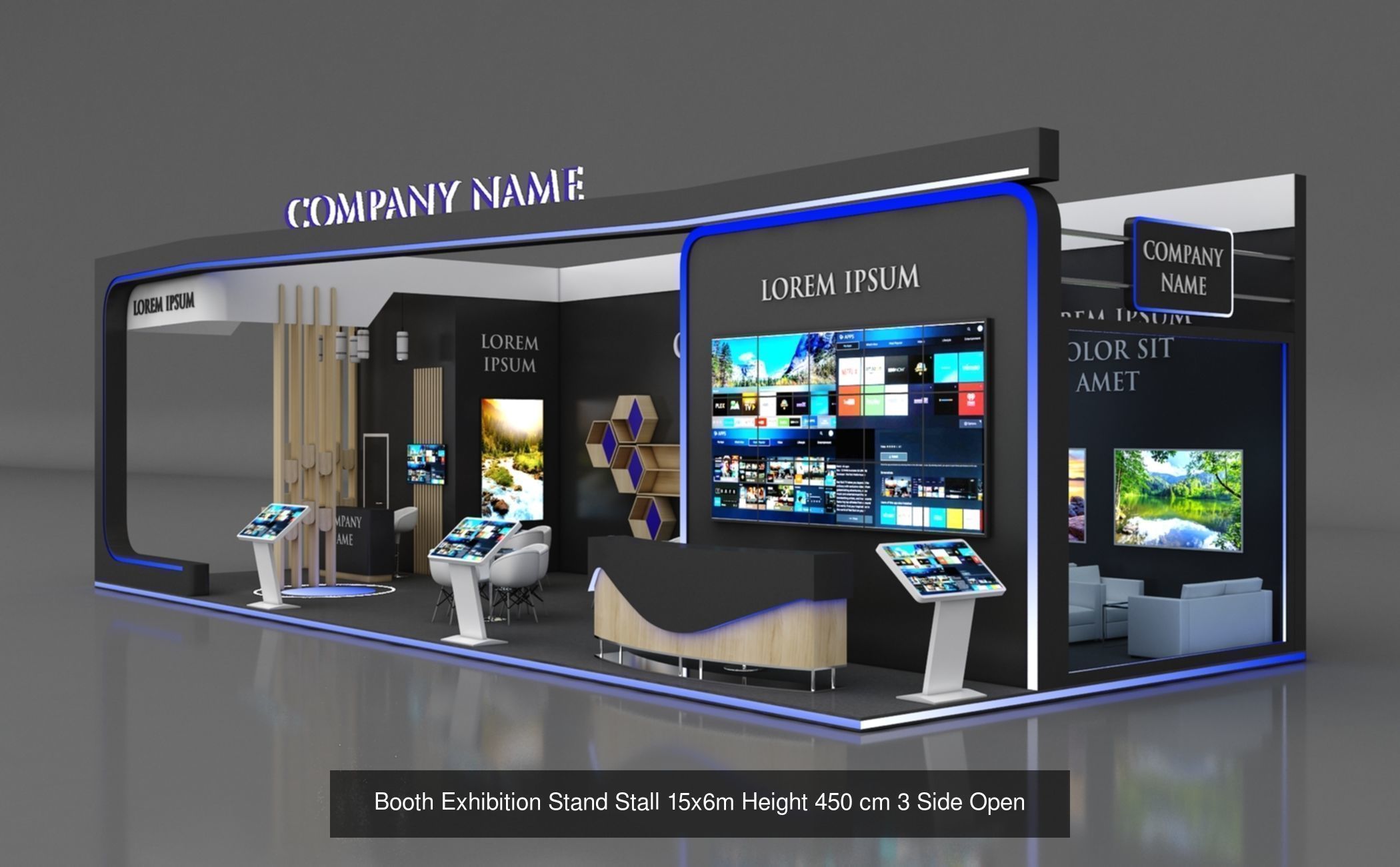 150 Exhibition Stand Stall Booth 150 3D model 3D Model Collection_169