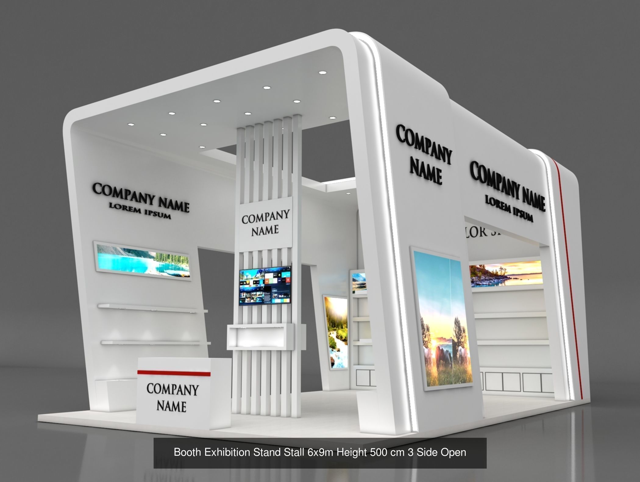 150 Exhibition Stand Stall Booth 150 3D model 3D Model Collection_26