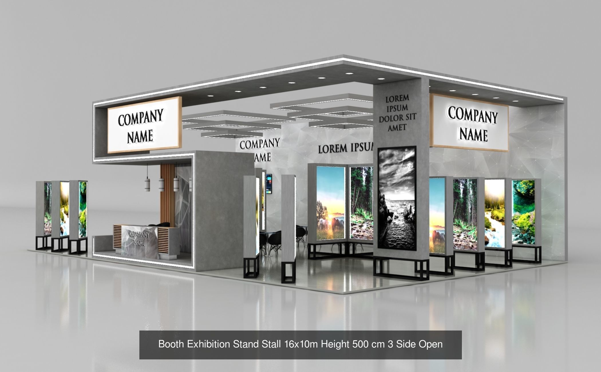 150 Exhibition Stand Stall Booth 150 3D model 3D Model Collection_125