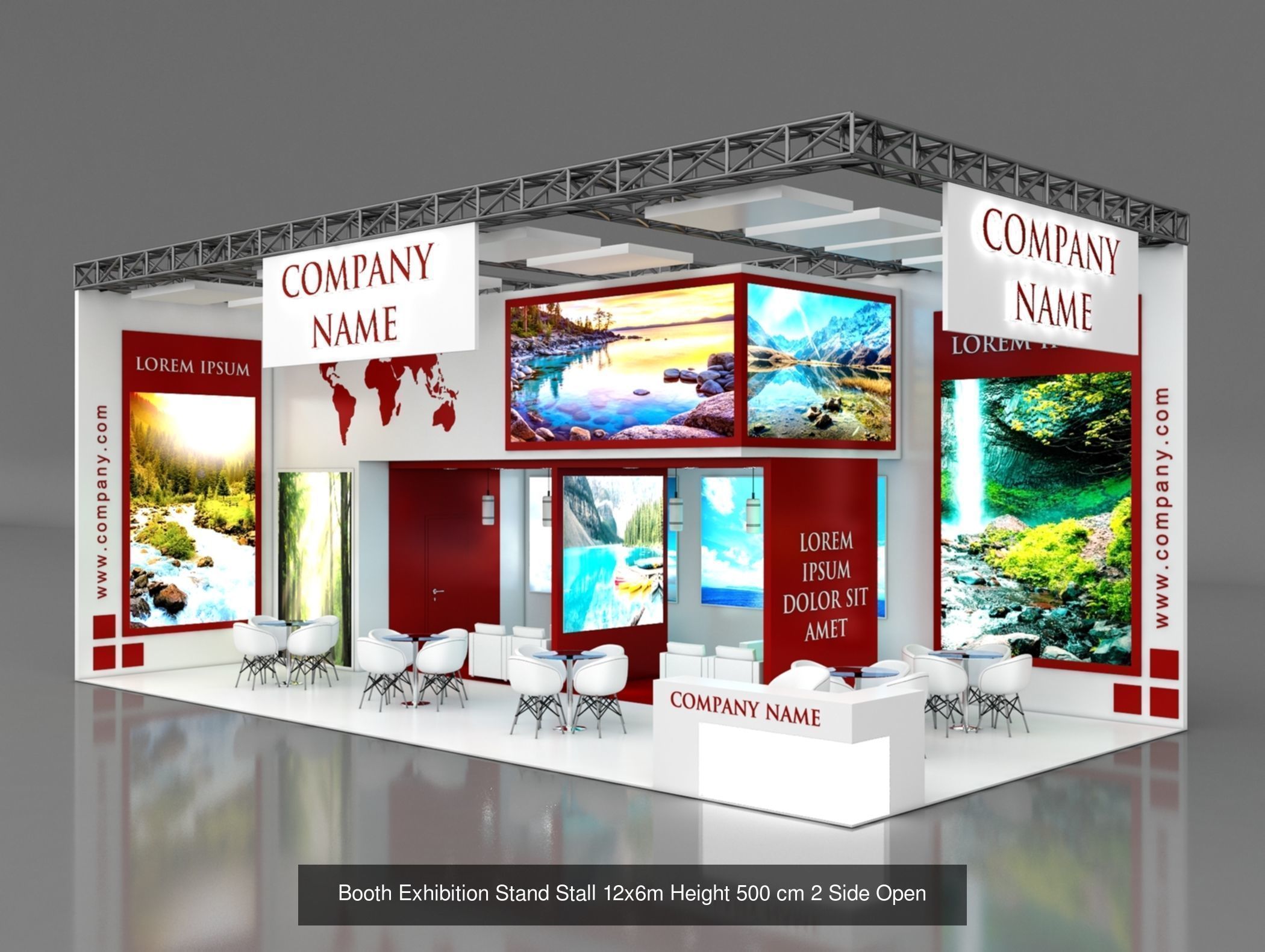 150 Exhibition Stand Stall Booth 150 3D model 3D Model Collection_149
