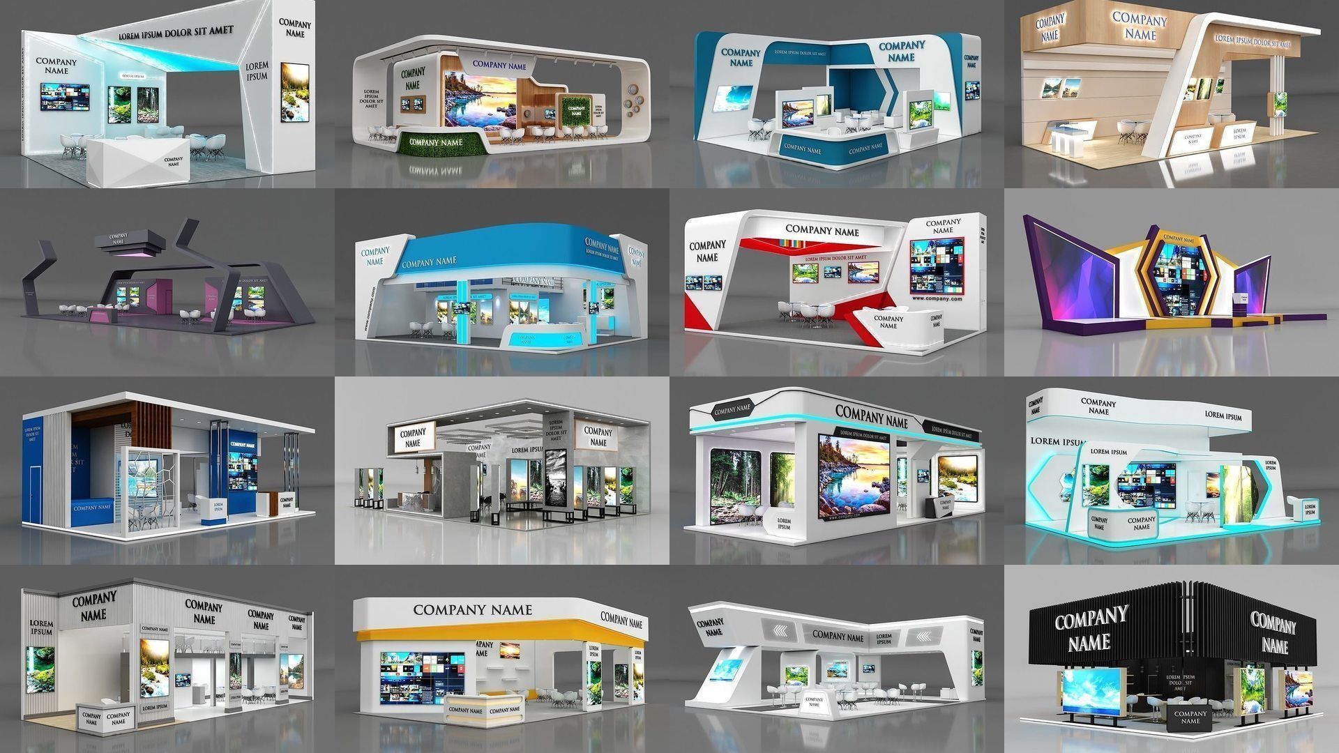150 Exhibition Stand Stall Booth 150 3D model 3D Model Collection_13