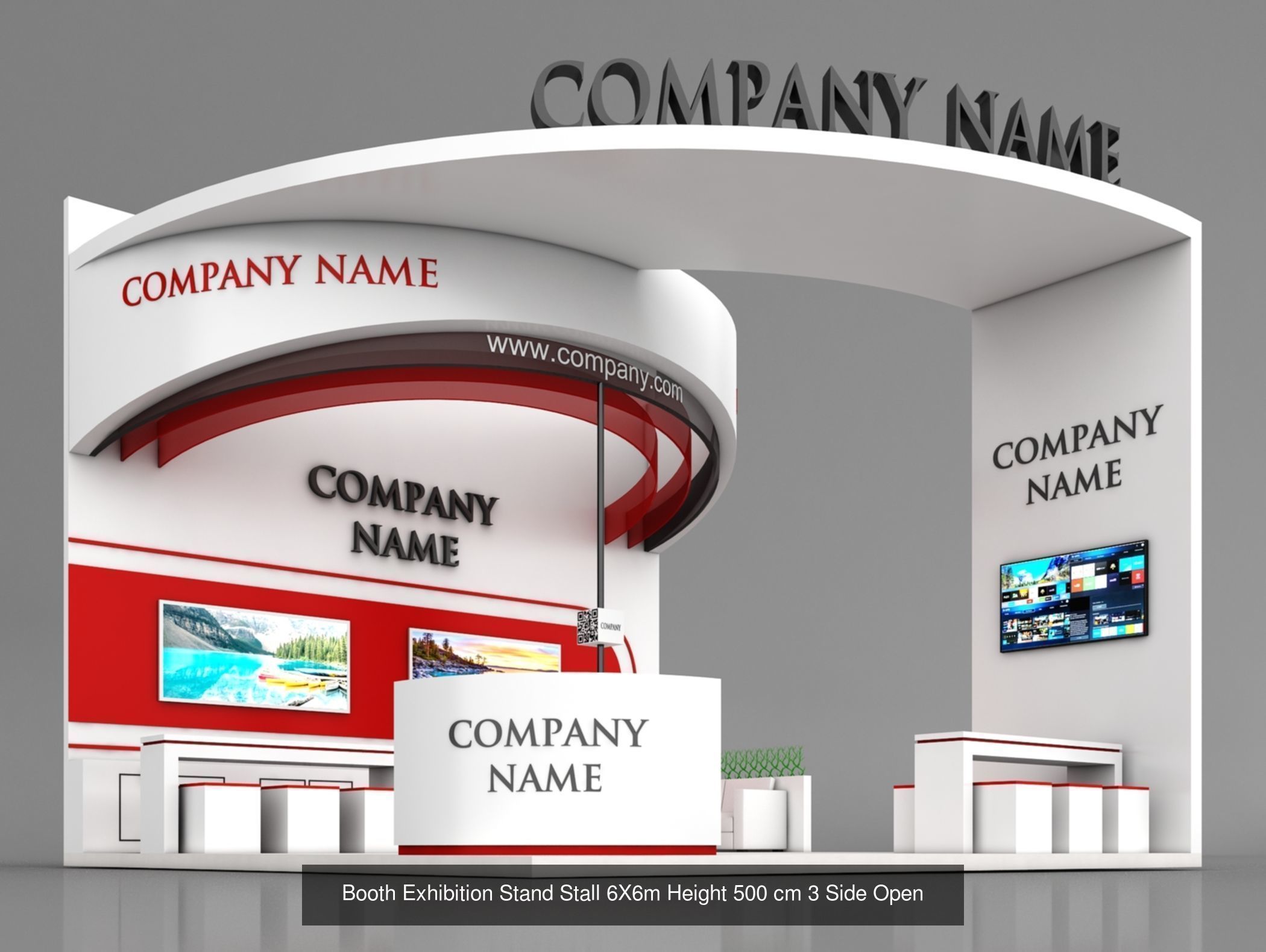 150 Exhibition Stand Stall Booth 150 3D model 3D Model Collection_33