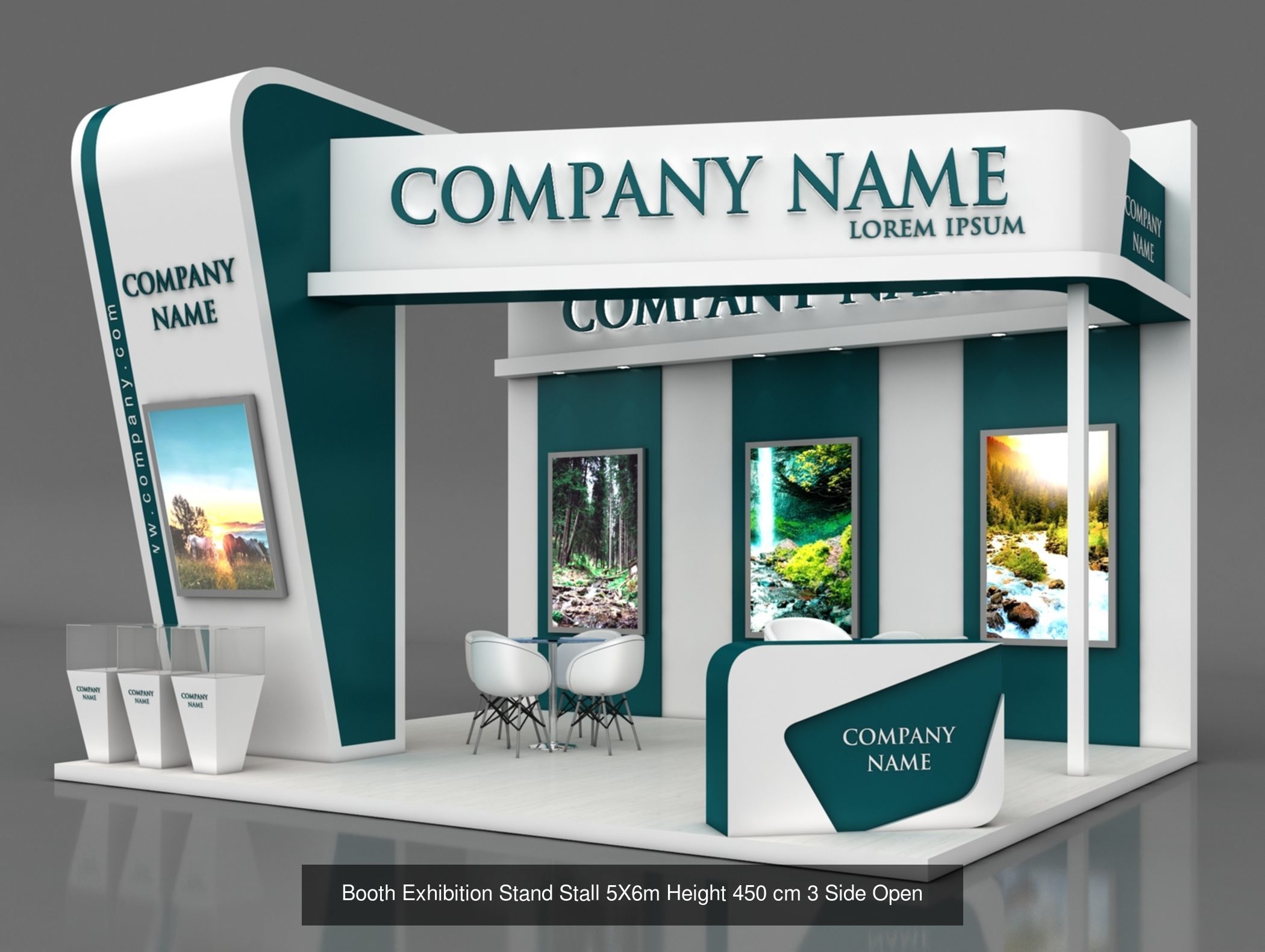 150 Exhibition Stand Stall Booth 150 3D model 3D Model Collection_45