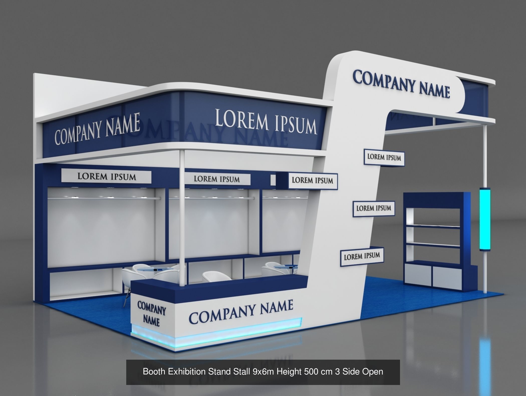 150 Exhibition Stand Stall Booth 150 3D model 3D Model Collection_134