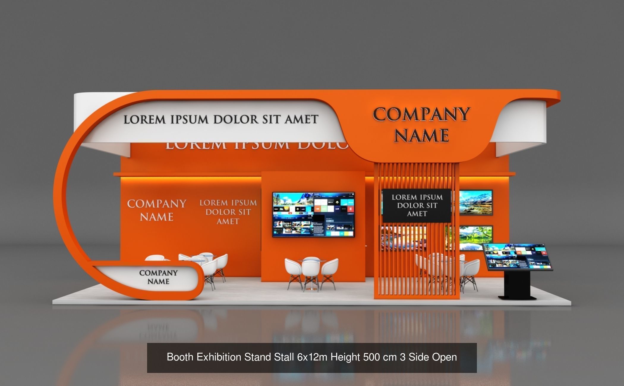 150 Exhibition Stand Stall Booth 150 3D model 3D Model Collection_90