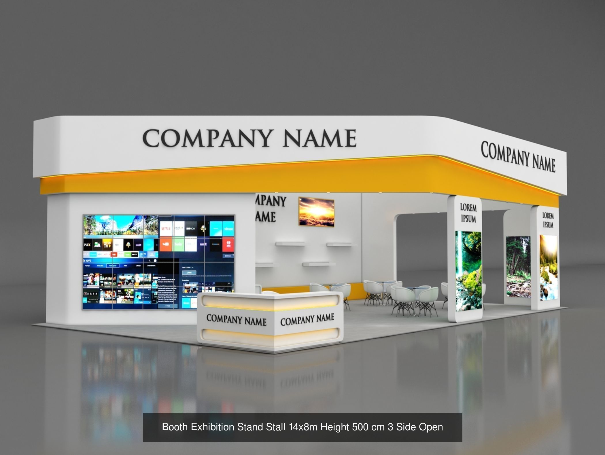 150 Exhibition Stand Stall Booth 150 3D model 3D Model Collection_129