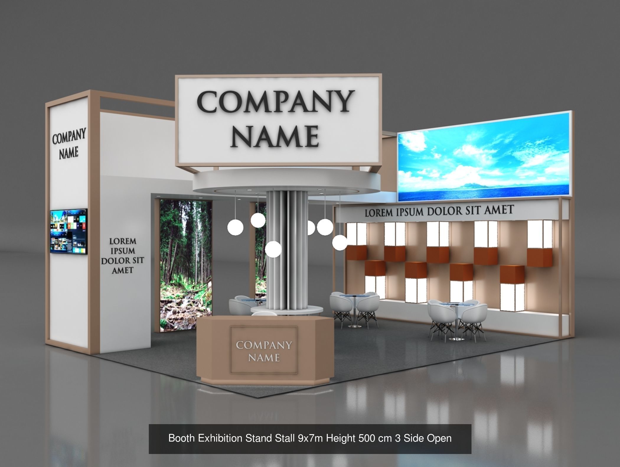 150 Exhibition Stand Stall Booth 150 3D model 3D Model Collection_133