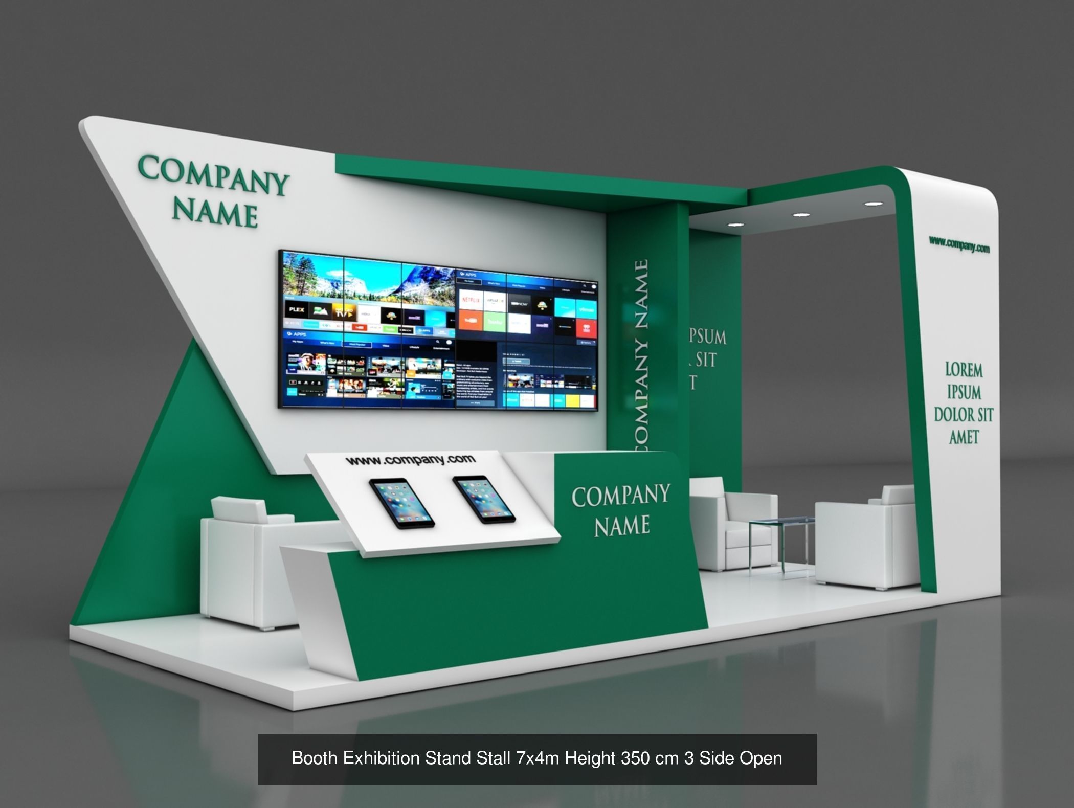 150 Exhibition Stand Stall Booth 150 3D model 3D Model Collection_106