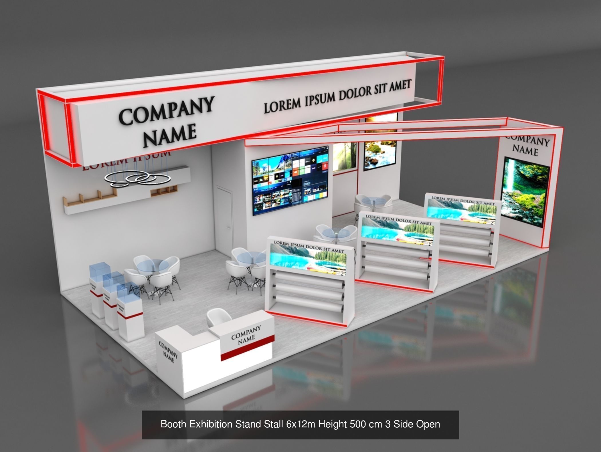 150 Exhibition Stand Stall Booth 150 3D model 3D Model Collection_64