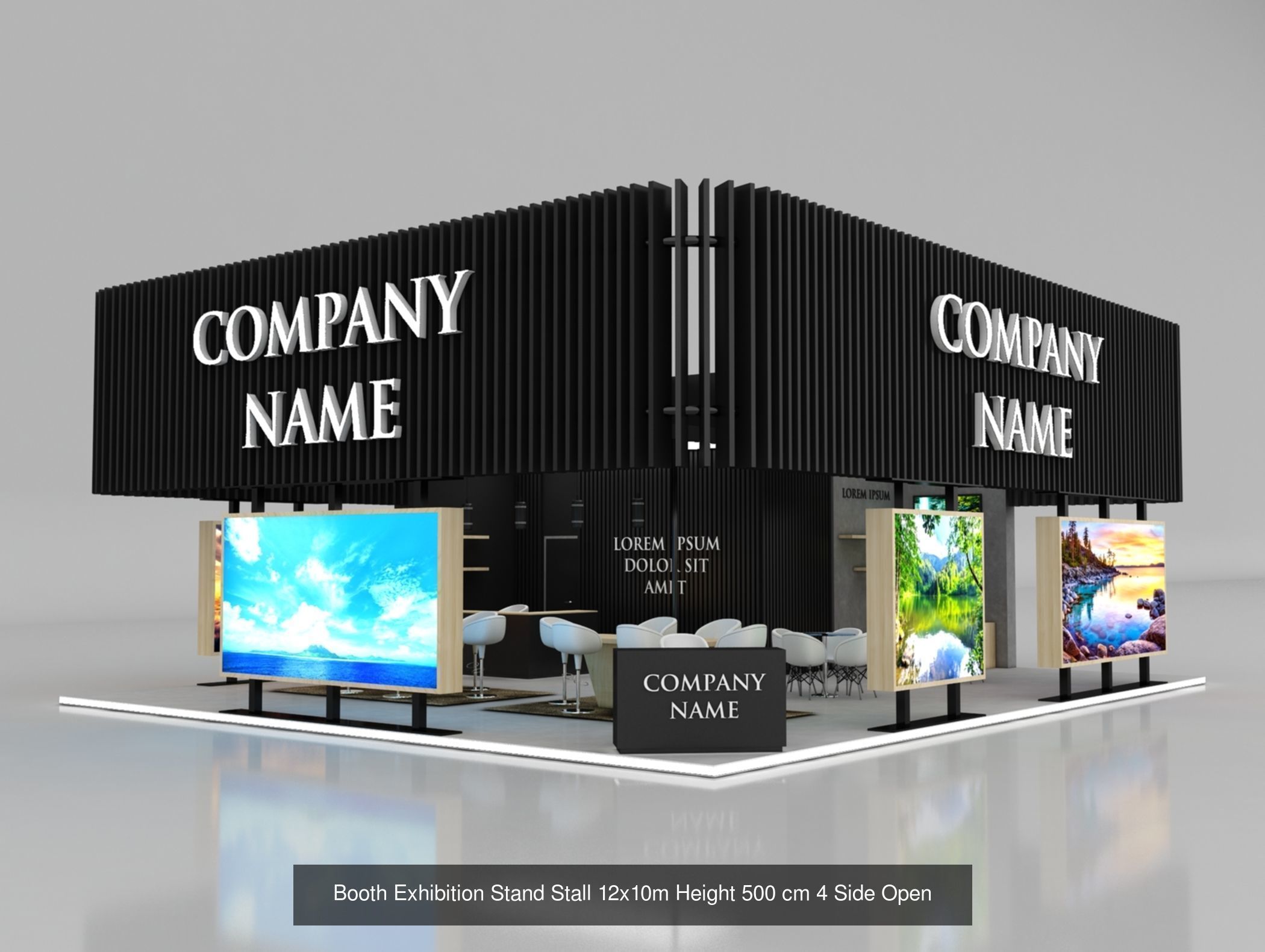 150 Exhibition Stand Stall Booth 150 3D model 3D Model Collection_131